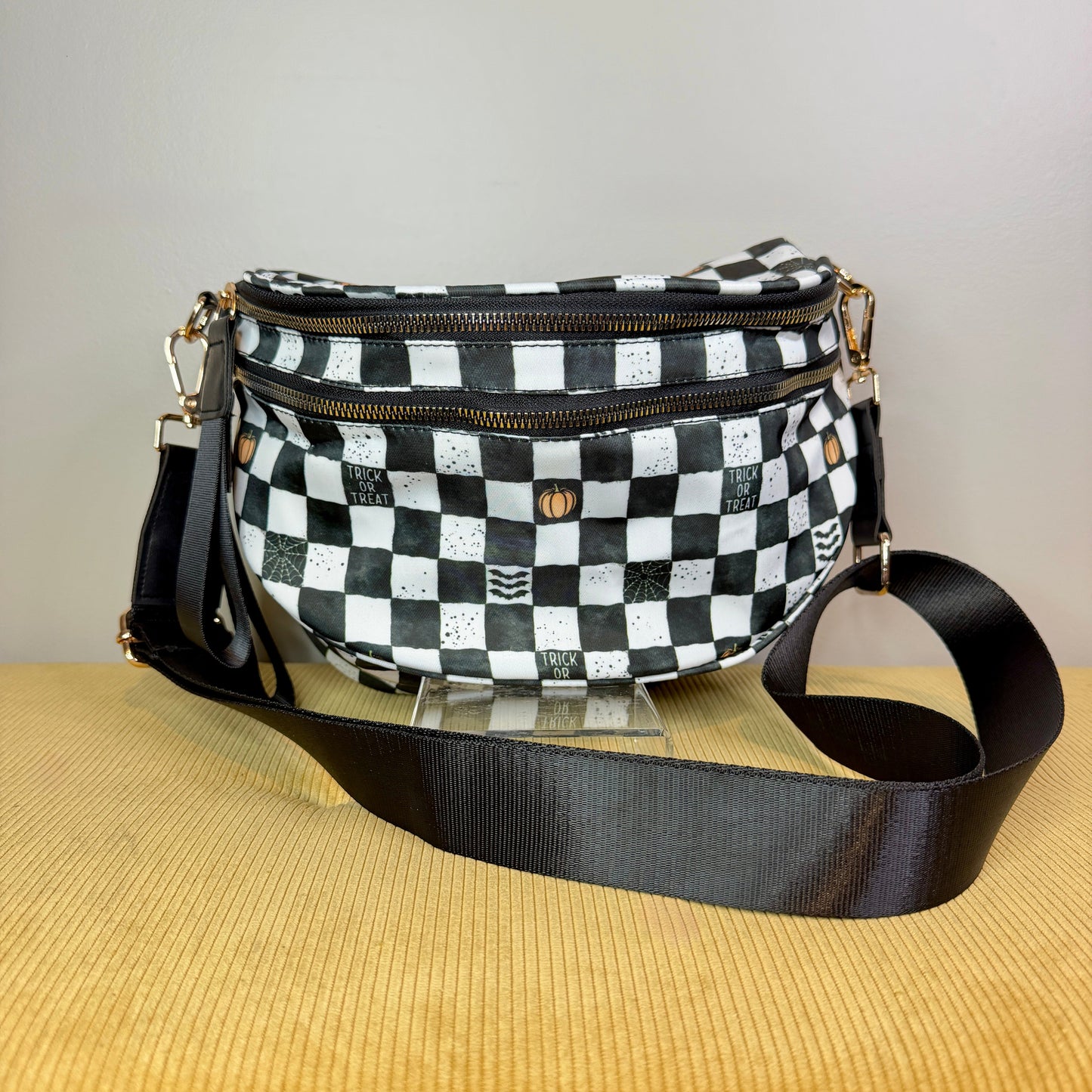 The Roni Nylon Crossbody - Halloween Fall Plaid Trick or Treat