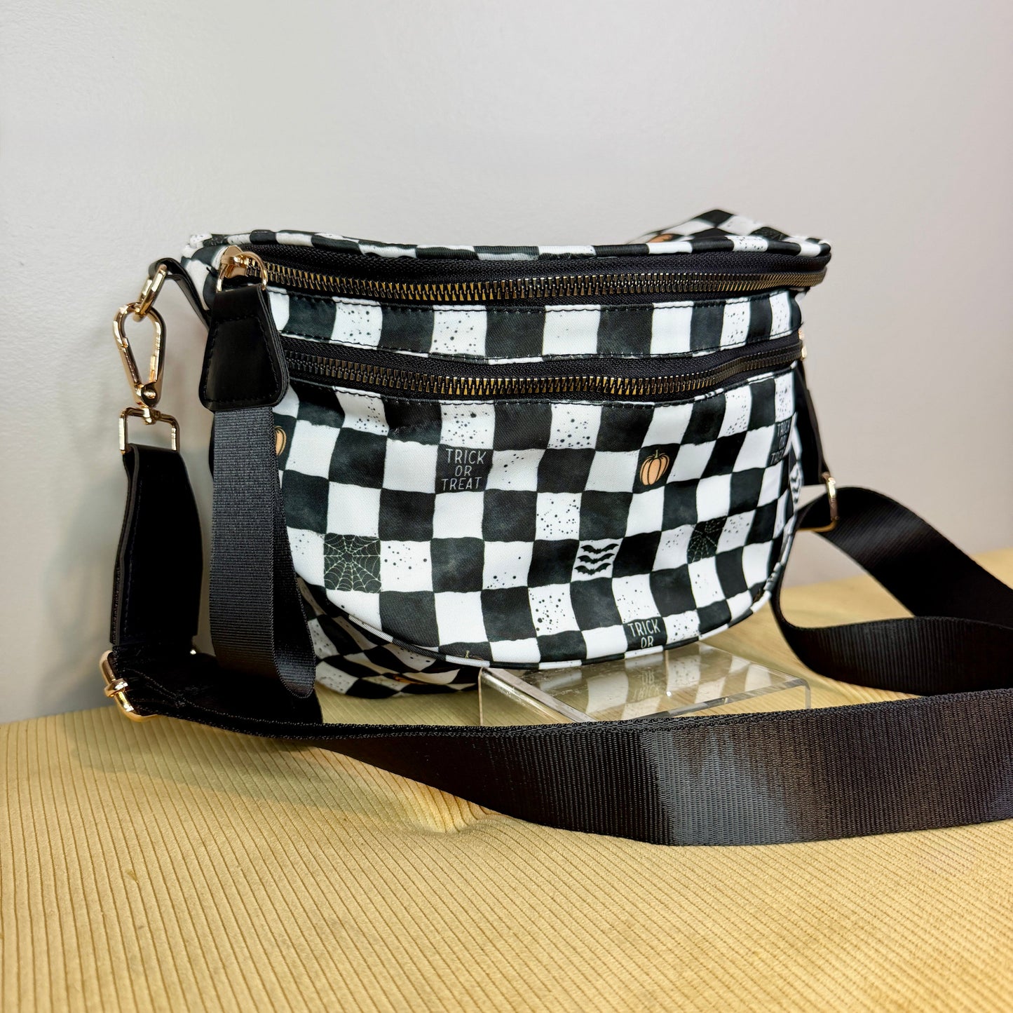 The Roni Nylon Crossbody - Halloween Fall Plaid Trick or Treat