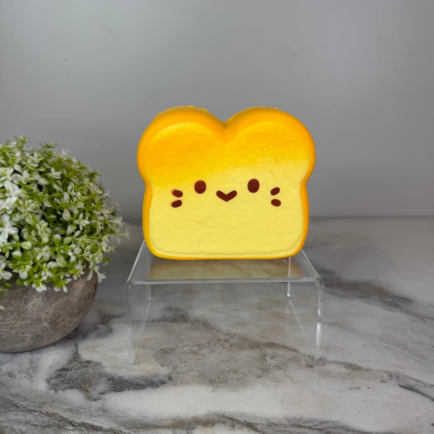 Stress Squishy Toy - Bread + Face