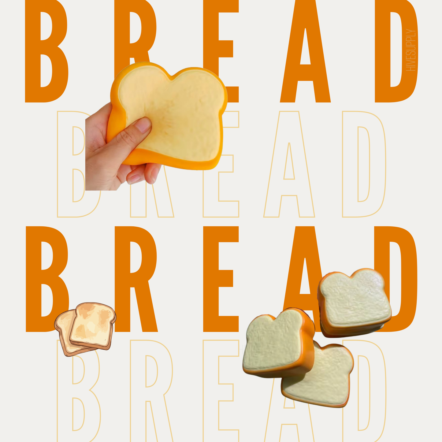 Stress Squishy Toy - Bread