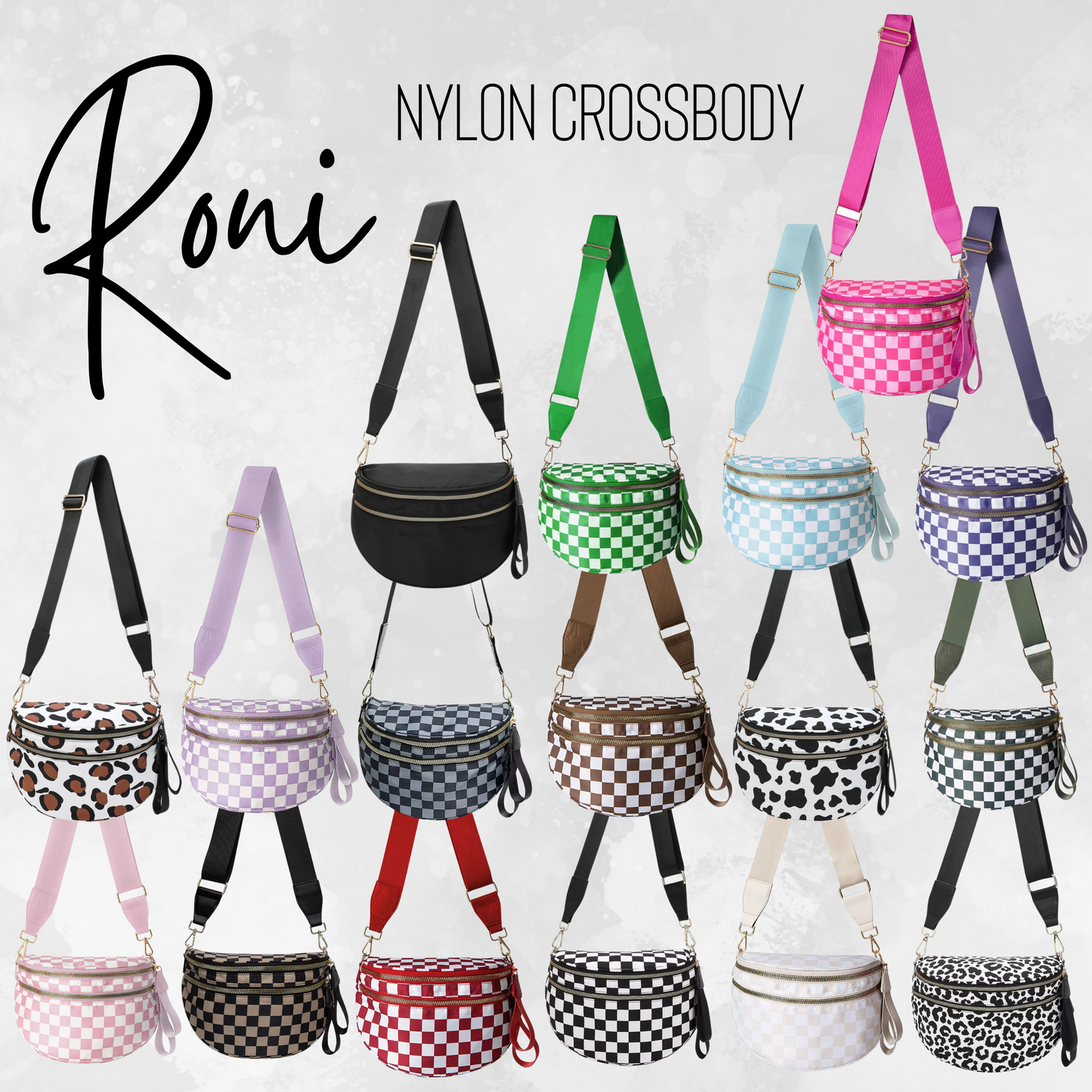 The Roni Nylon Crossbody - Brown Leopard